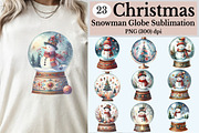 Christmas Snowman Globe Clipart Bund, an Illustration by Rose Art (Thumbnail 1 of 5)