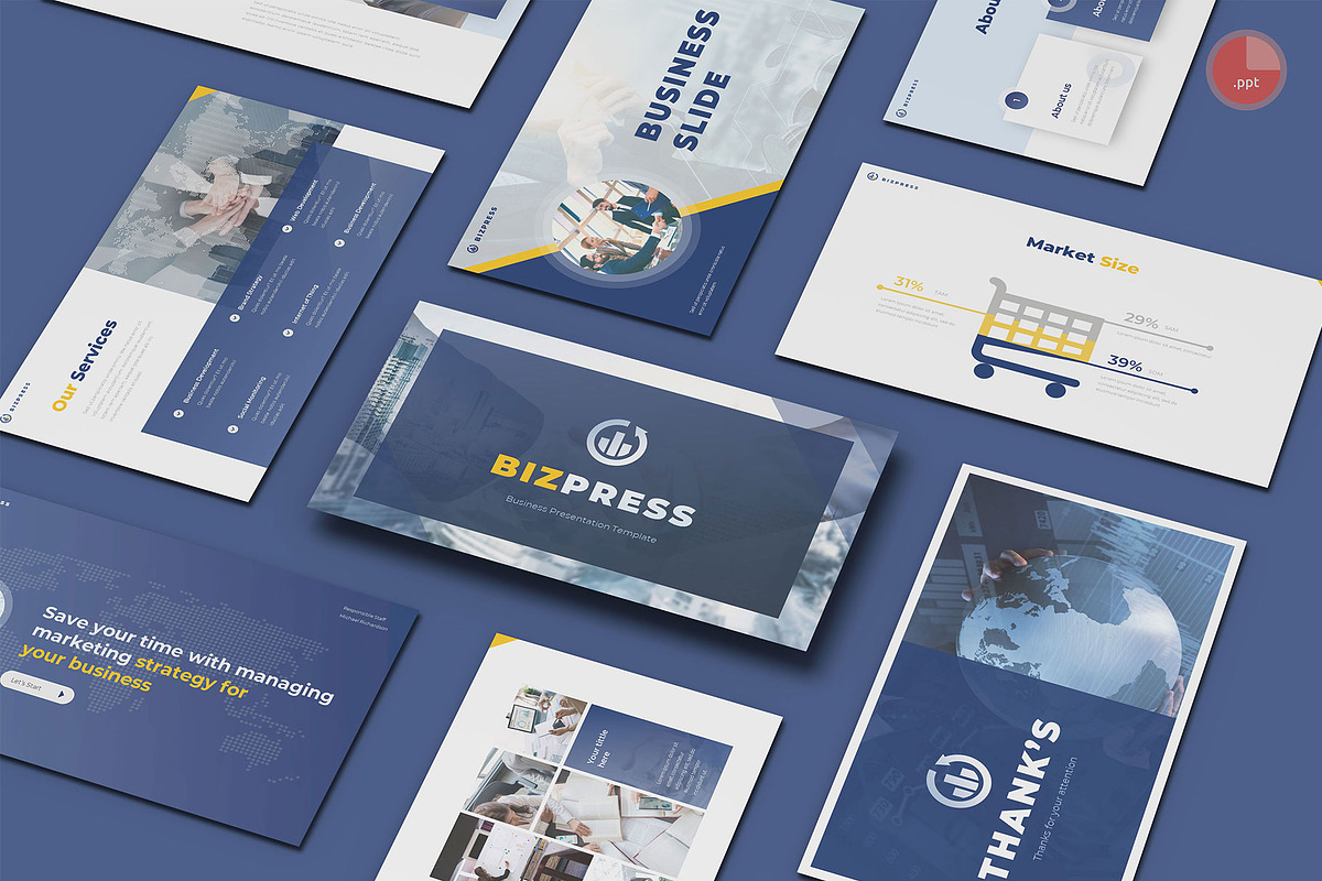 Modern Business PowerPoint, a Presentation Template by Pixslides (Photo 1 of 5)