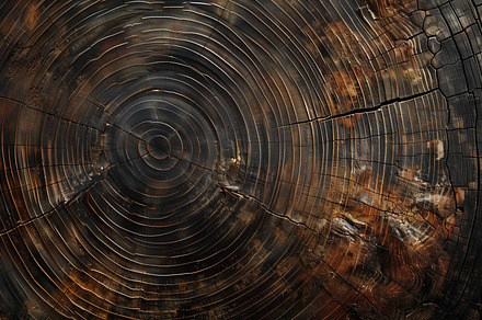 Dark brown wood rings texture, a Nature Photo by MistyDay