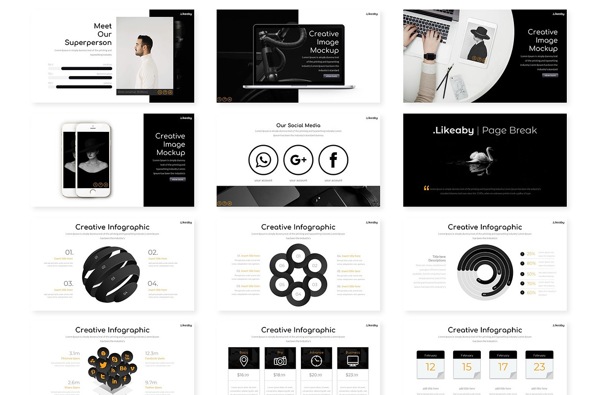 Likeaby - Keynote Template, a Presentation Template by AQR Studio ...