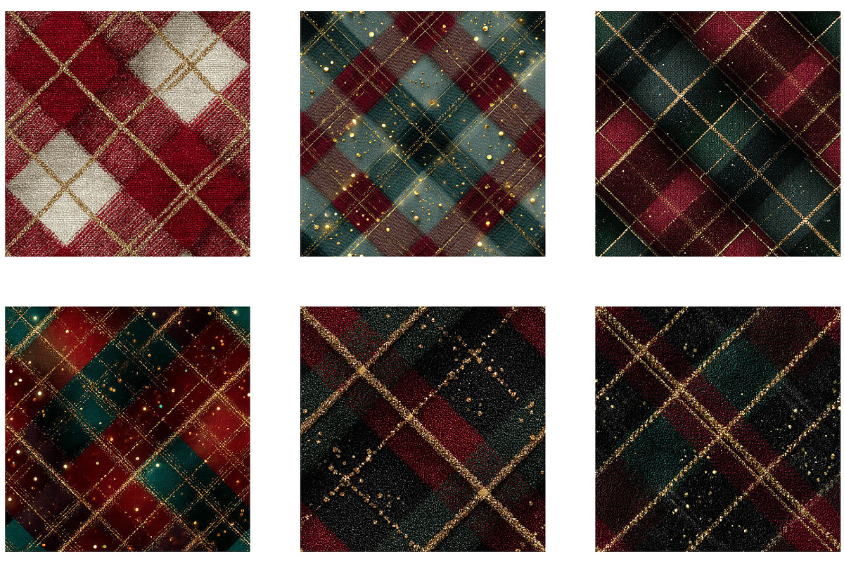 Christmas Plaid Digital Paper, a Pattern Graphic by CreationArt (Photo 2 of 4)