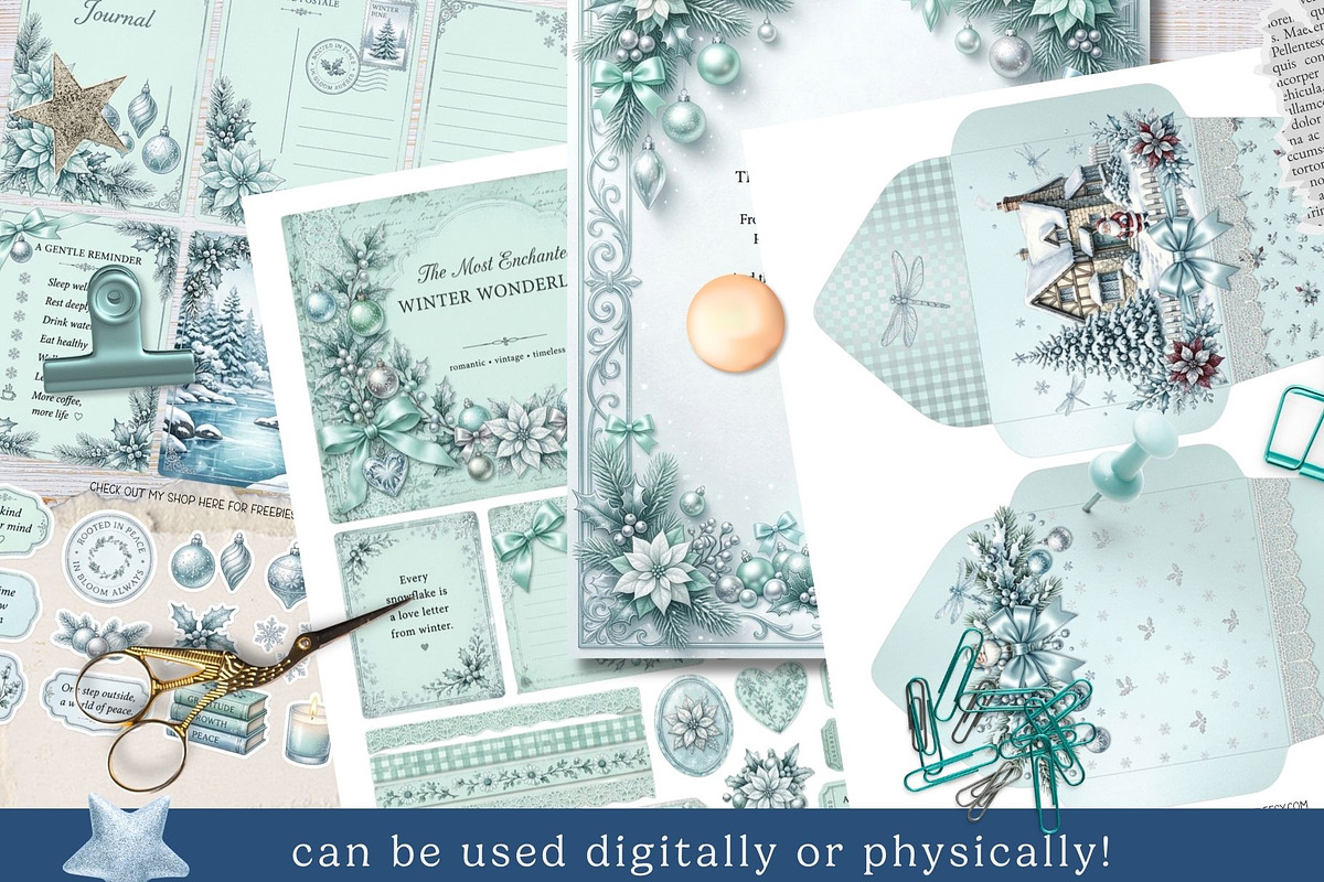 Cozy Winter Christmas Ephemera Kit, an Object Graphic by Traveling Designer (Photo 3 of 6)