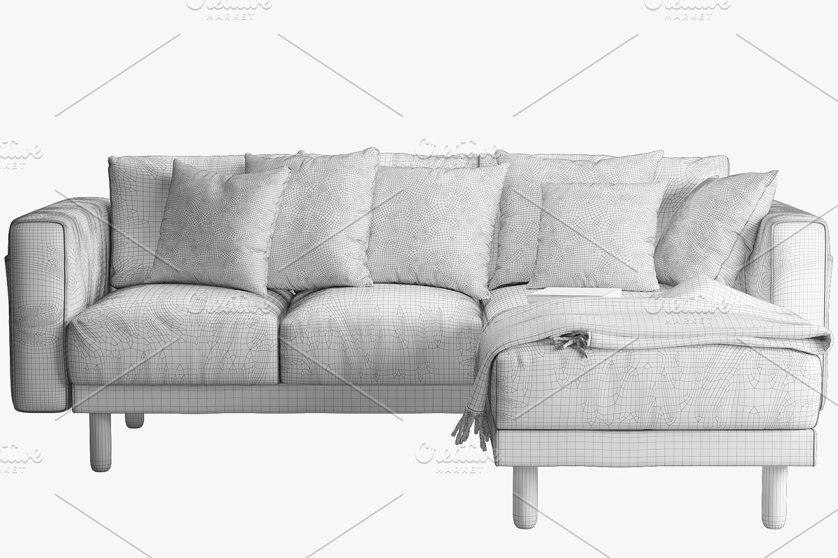 Four-seat sofa 3d model, a Furniture 3D Model by 3dmitruk (Photo 7 of 9)