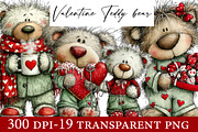Valentine Teddy bear clipart, an Illustration by Designworld (Thumbnail 1 of 6)