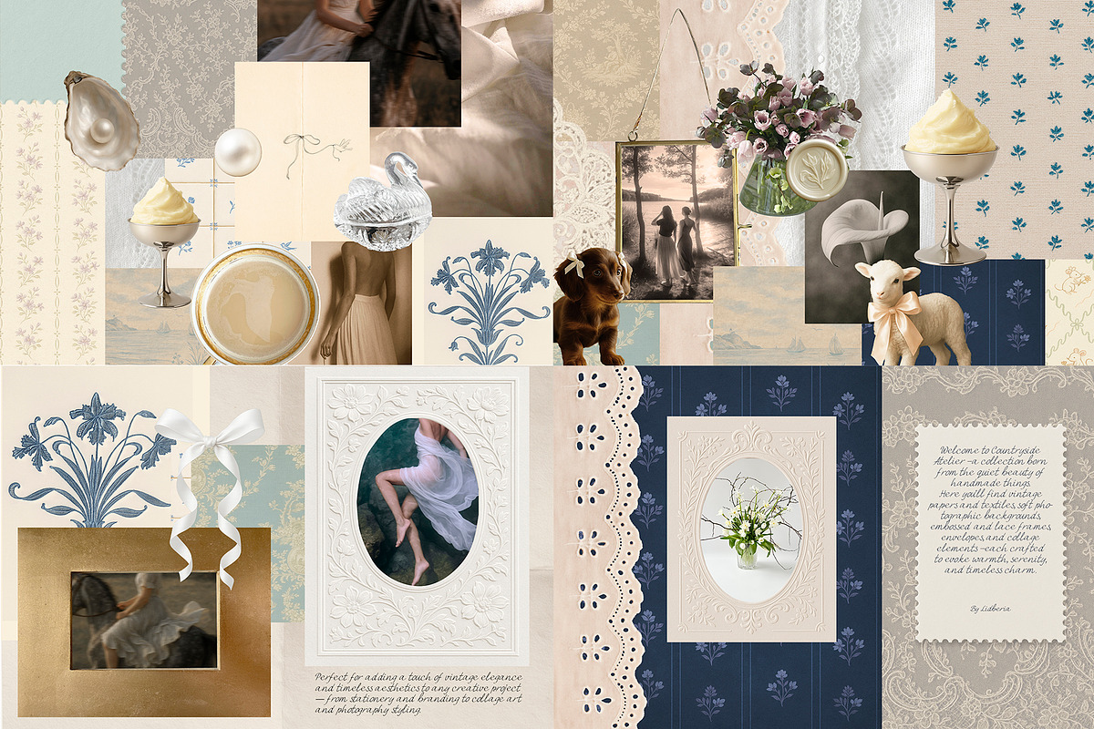 4 in 1: Vintage Collage Bundle, an Object Graphic by Lidberia (Photo 3 of 12)