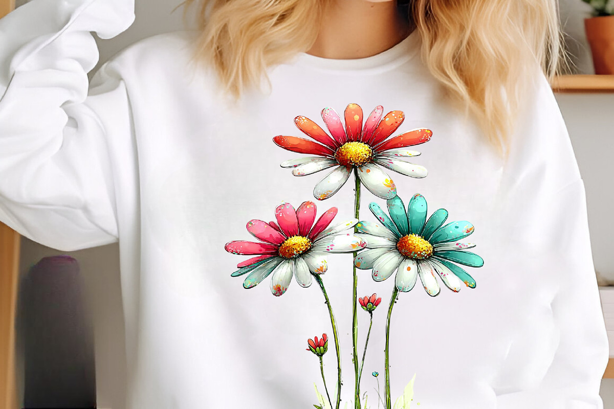 Whimsical spring daisy flower clipar, an Illustration by SinaCreation (Photo 6 of 11)