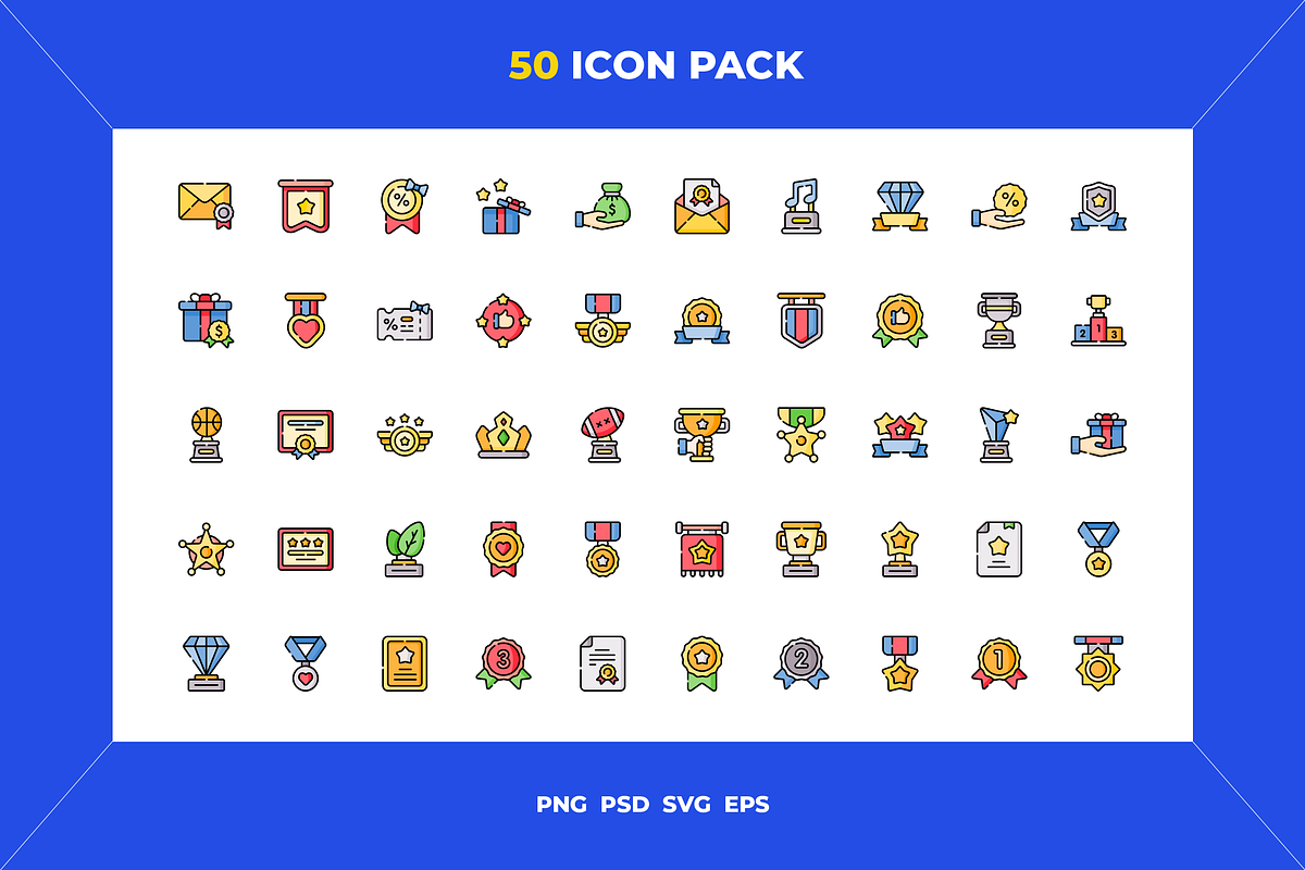 50 Rewards icons, an Icon by Wencory
