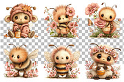 Whimsical Fuzzy Bee PNG Clipart, a Seasonal Illustration by Daily.Designs (Thumbnail 3 of 5)