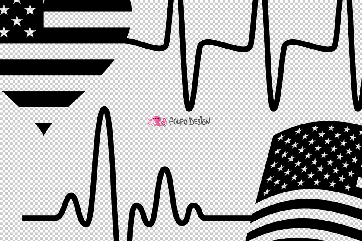 USA Heartbeats SVG, an Object Graphic by PolpoDesign (Photo 3 of 7)