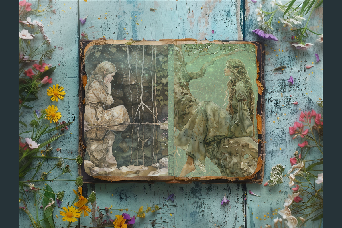 Junk Journal Pages Canva Mock Up, a Marketing Template by Rainbow Makery Design (Photo 3 of 7)