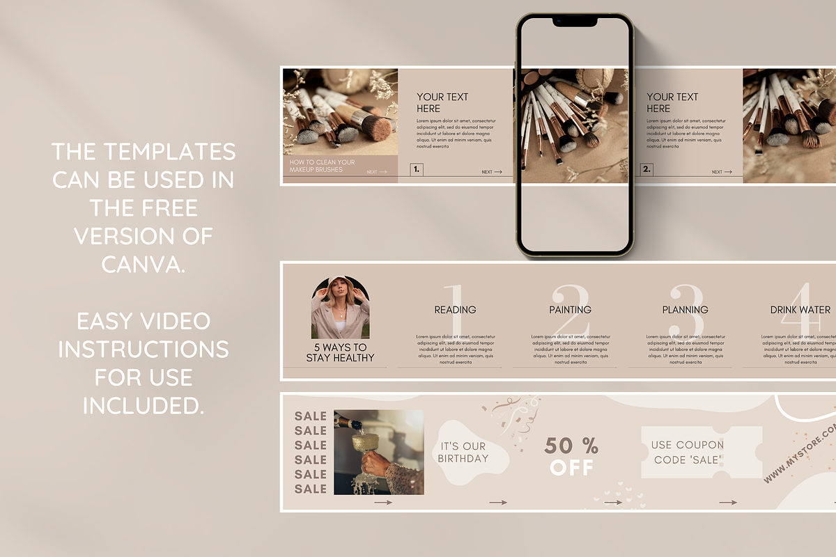 Beige Instagram Carousel Bundle, a Social Media Template by SunshineStudioBoutique (Photo 6 of 9)