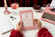 Valentine's Day Card Mockup Bundle, a Product Mockup by Wildfield Studio (Thumbnail 7 of 9)