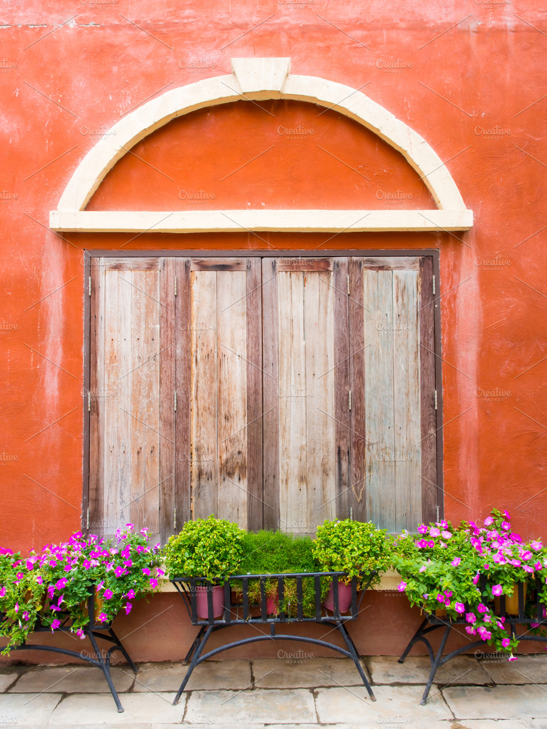 Wooden old window is close., an Architecture Photo by Namphon2u