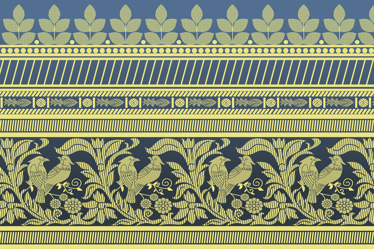 bird Saree, a Pattern Graphic by ThaiByGaew