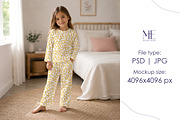 Kid Pajama Mockup, Lounge Set Mockup, a Shirt Mockup by Mie Mockup Studio (Thumbnail 3 of 7)