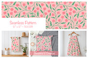 Blooming Spring Vine Pattern, an Illustration by Johanna V. Creative (Thumbnail 1 of 3)