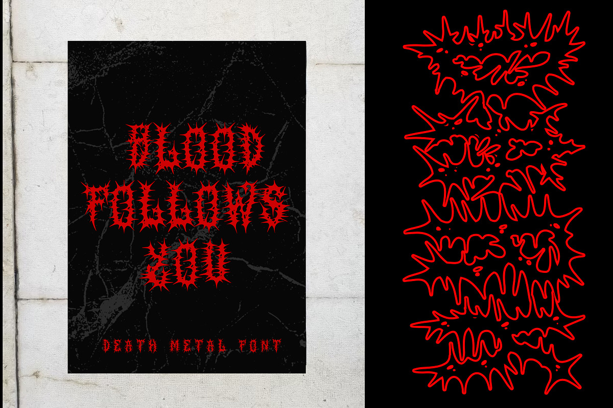 SALVOR Metal Horror Blackletter Font, a Blackletter Font by dansdesign (Photo 18 of 20)