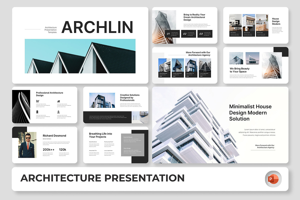 Archlin - Architecture PowerPoint, a Presentation Template by Premast