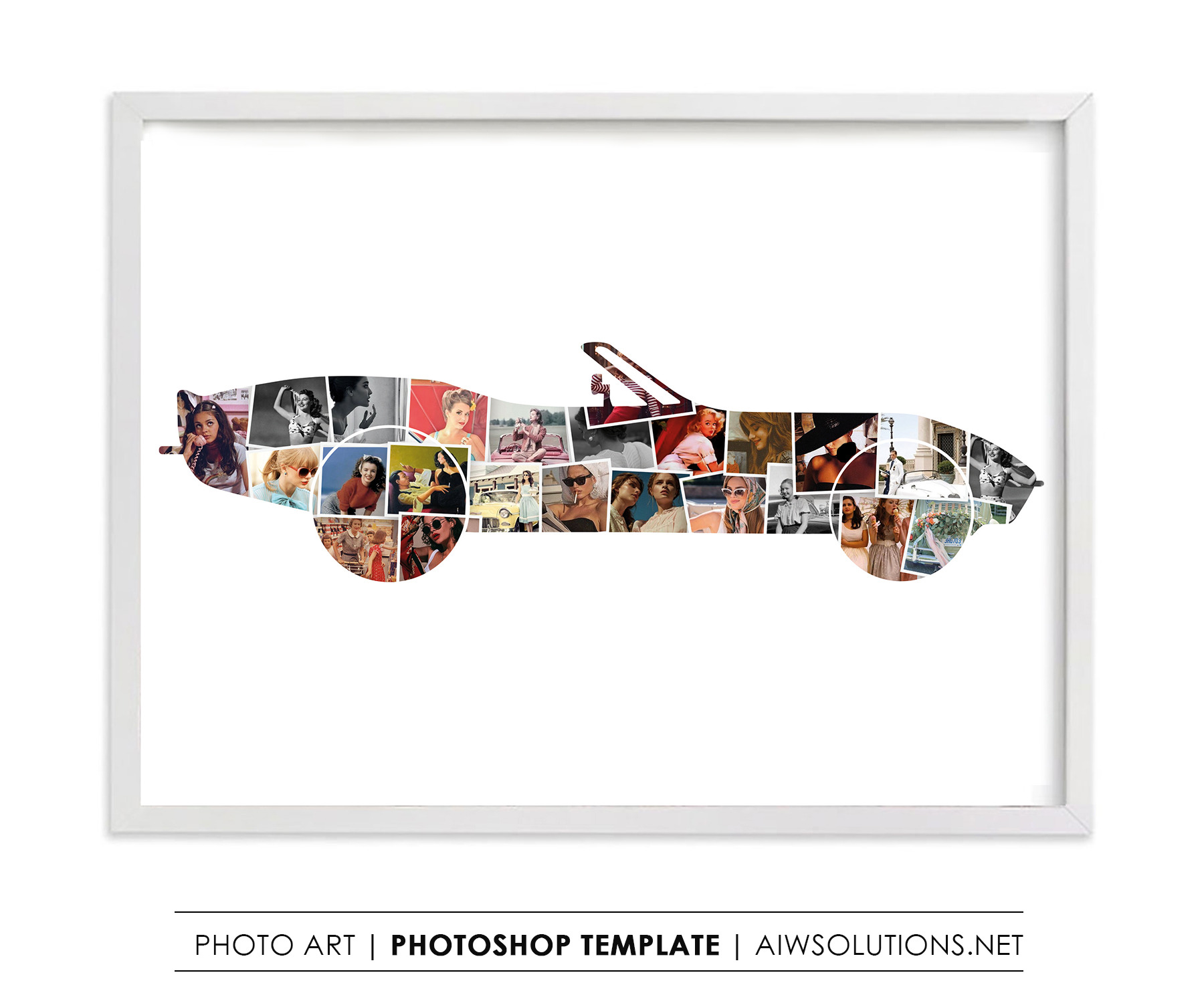 vintage car photo collage ID99, a Stationery Template by AIW SOLUTIONS