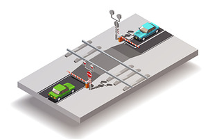 Roads Isometric Set