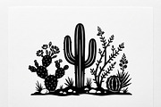 60 Desert Cactus Floral Silhouette, a Seasonal Illustration by Amazin_art (Thumbnail 16 of 38)
