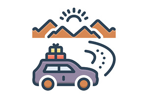 Trip travel color icon, a Duotone Icon by Creative priyanka