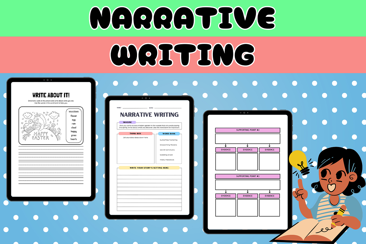 Narrative writing graphic organizer, a Templates & Theme by Premium Digital Templates (Photo 2 of 3)