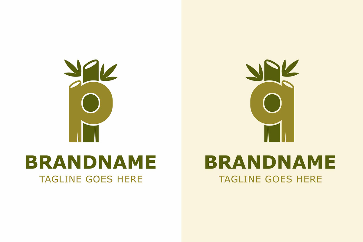 Letter P Q or PI QI Bamboo Logo, a Branding & Logo Template by Pray Art Design Studio (Photo 1 of 2)