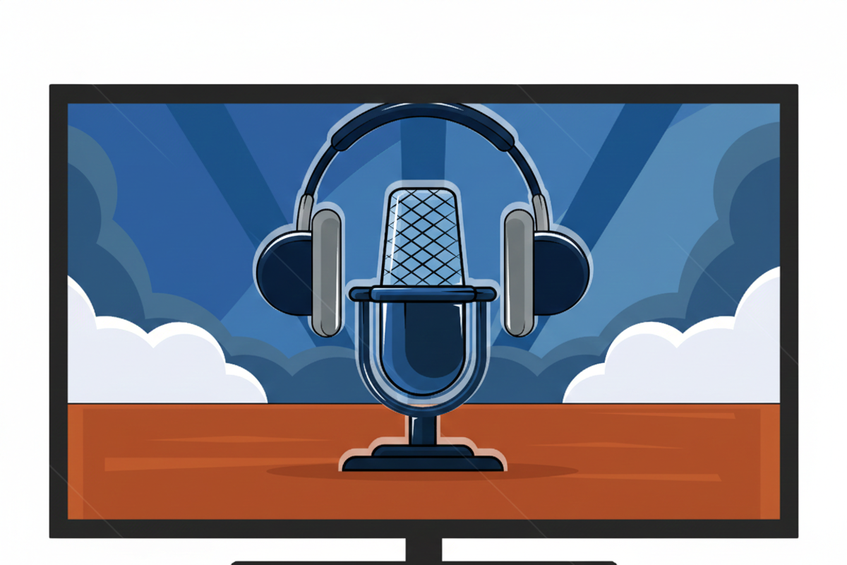 Retro microphone and headphones, a Technology Illustration by zyxroun shop (Photo 2 of 3)