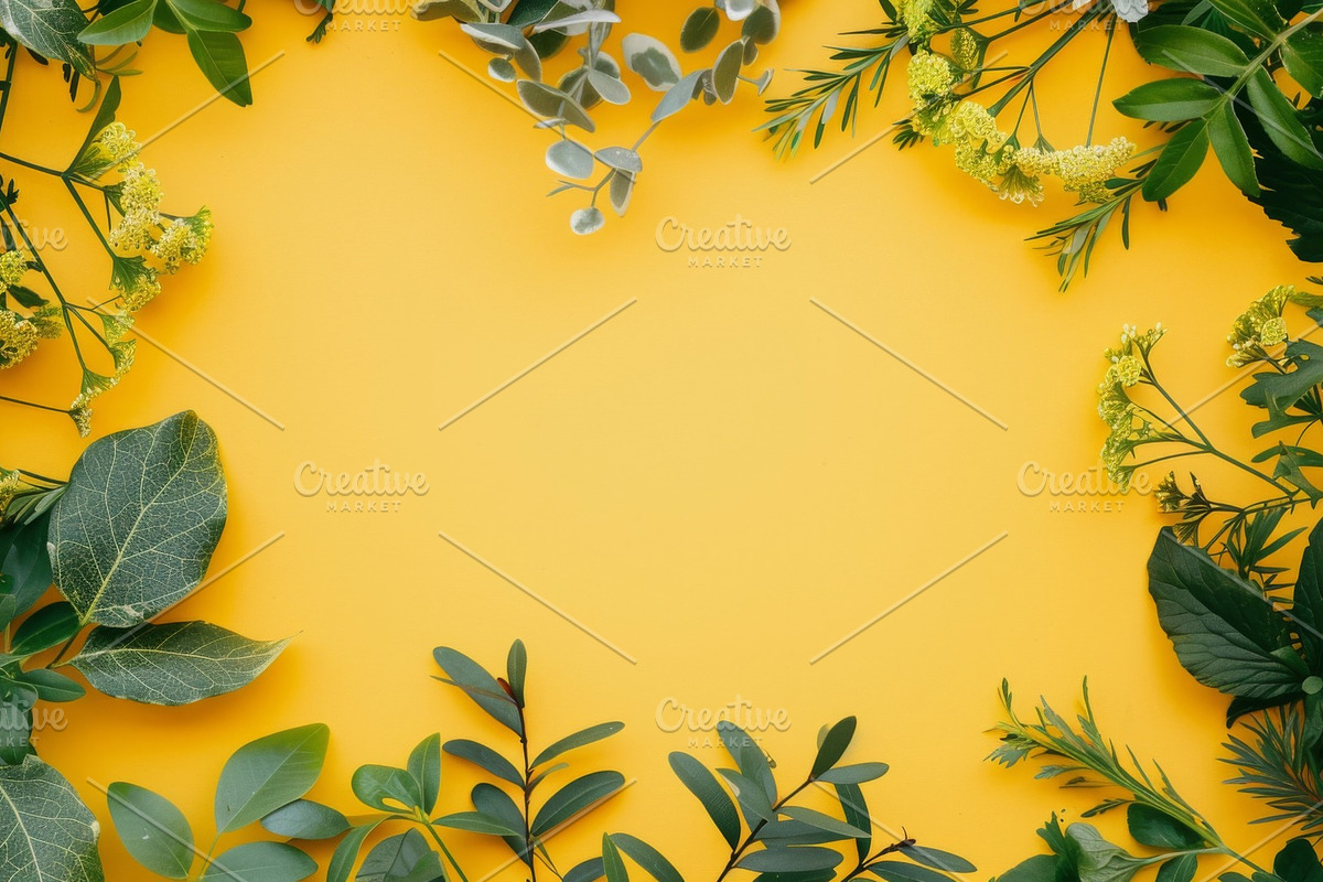 99 Frames of green leaves, a Nature Photo by Handmadefont (Photo 18 of 100)