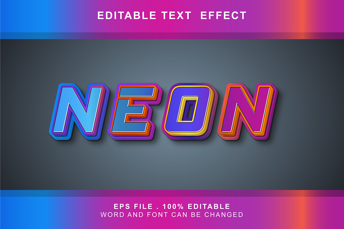 neon text effect editable, a Plug-in Add-On by riotama85