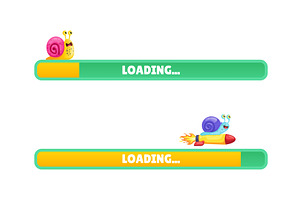 Snail loading bar. Load website line, a Technology Illustration by Stock-Smart-Start