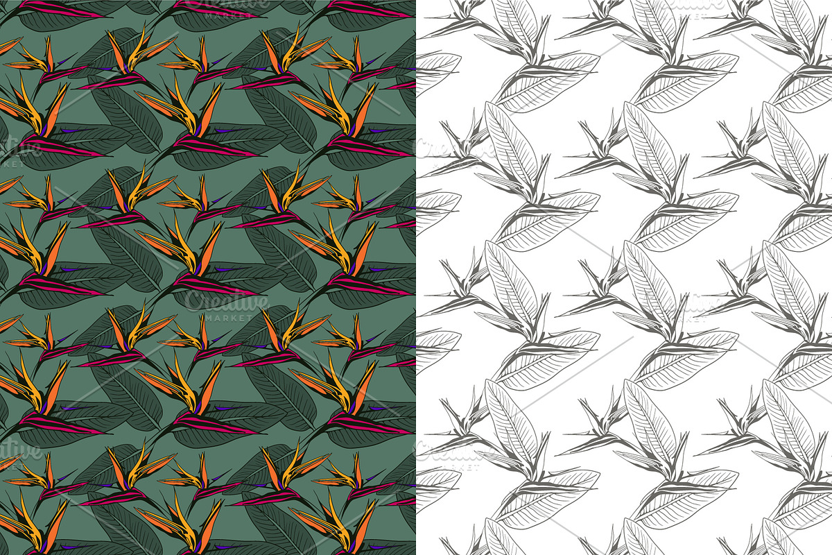 Tropical Flower Seamless Pattern, a Pattern Graphic by Plaid4You (Photo 3 of 17)