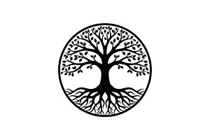 Tree of Life Circle SVG Bundle, an Illustration by Gfx_Store