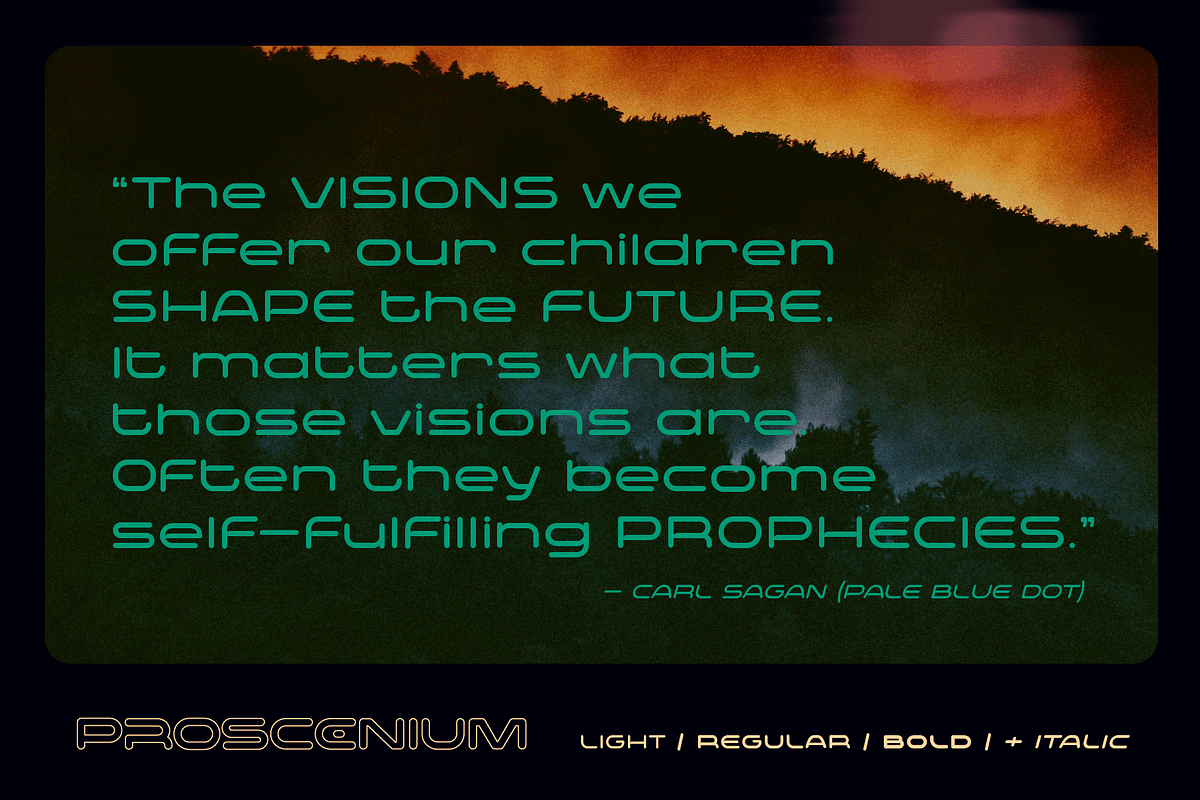 Proscenium Arch - Sci-Fi Font, a Sans Serif Font by Wingsart Studio (Photo 2 of 15)