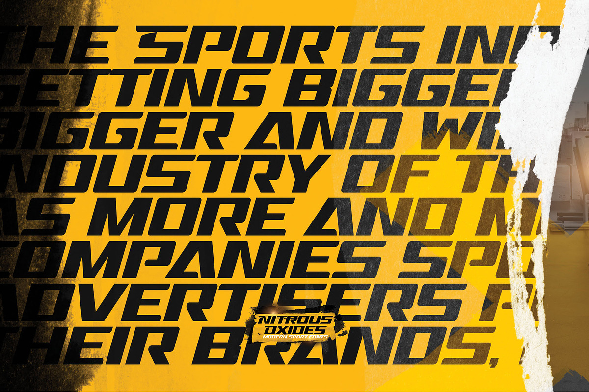 Nitrous Oxides – Modern Sport Fonts, a Sans Serif Font by Gassstype (Photo 5 of 10)
