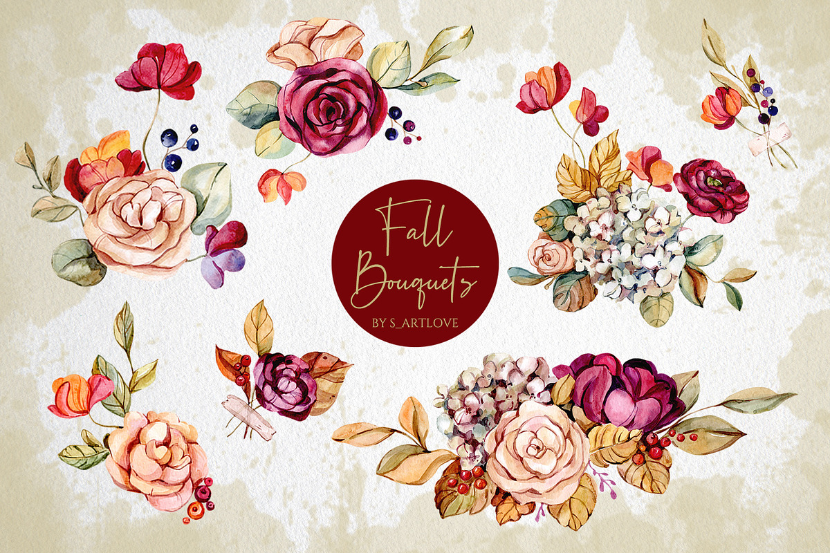 Autumn Romantic Collection, a Decorative Illustration by S_ARTLOVE (Photo 4 of 9)