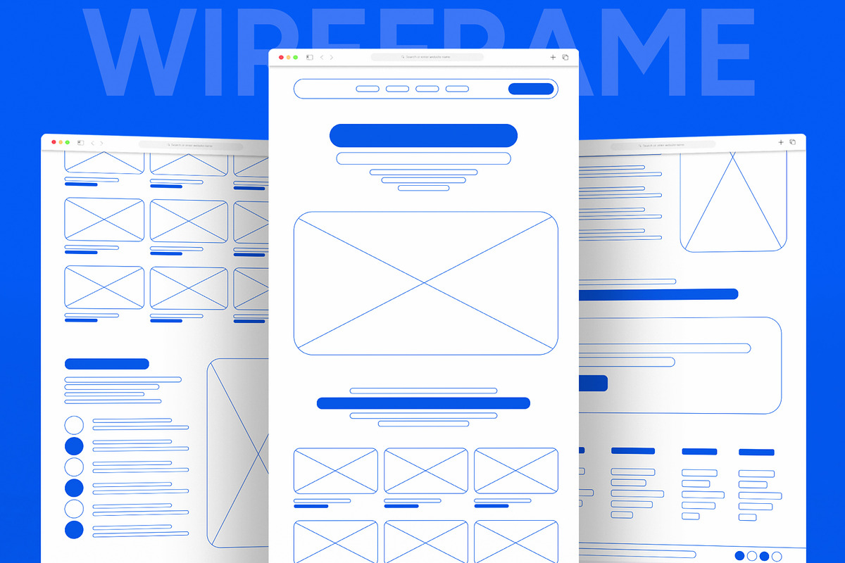 Line Wireframe Landing Page, a Landing Page Template by ContestDesign (Photo 1 of 6)