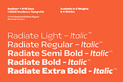 Radiate-Sans Font Family, a Sans Serif Font by Sundance Tipografia (Thumbnail 4 of 16)