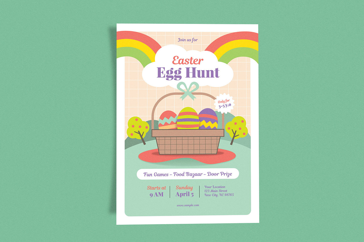 Easter Egg Hunt Basket, a Flyer Template by Me55enjah Design (Photo 2 of 4)