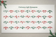 Christmas Split Monogram Font, a Symbol Font by vladocar (Thumbnail 6 of 6)