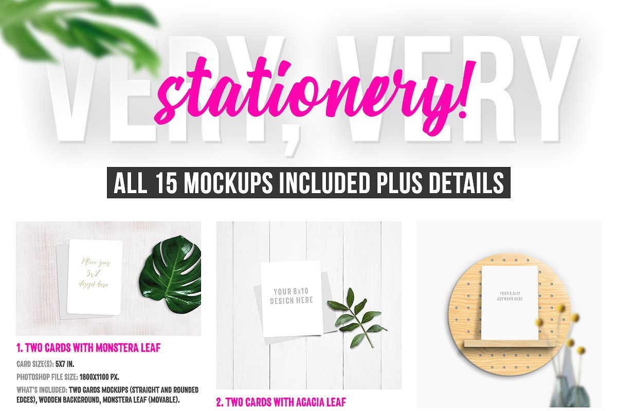Very, Very Stationery! Card Mockups, a Print Template by Frisk Shop (Photo 2 of 8)