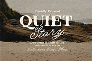 Quiet Story OrganicScript & Serif, a Script Font by Letterhend Studio (Thumbnail 1 of 10)