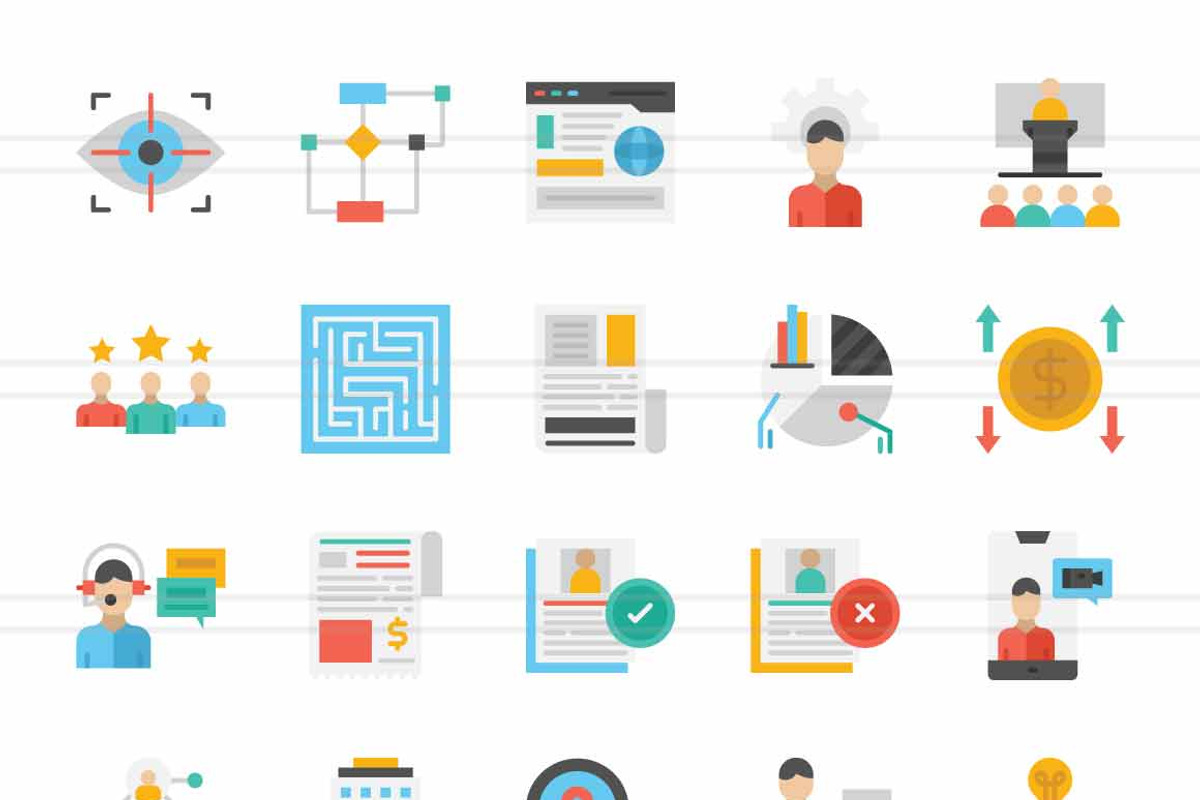 Business Administration Flat Icons, an Icon by IconBunny (Photo 2 of 2)