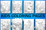 Sea  Animals Coloring Book for Kids, an Animal Illustration by Design Home (Thumbnail 5 of 7)