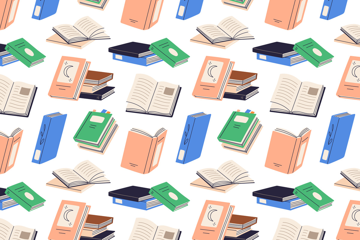 Paper books seamless patterns set, a Pattern Graphic by Good Studio (Photo 4 of 9)