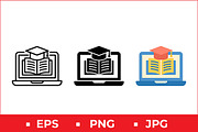 E-Learning Vector Icons, a Solid Icon by Artonix (Thumbnail 1 of 2)