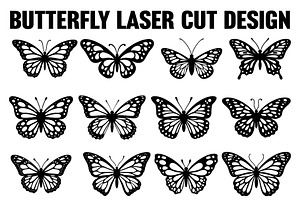 butterfly laser cut design, an Illustration by Designer_Momina