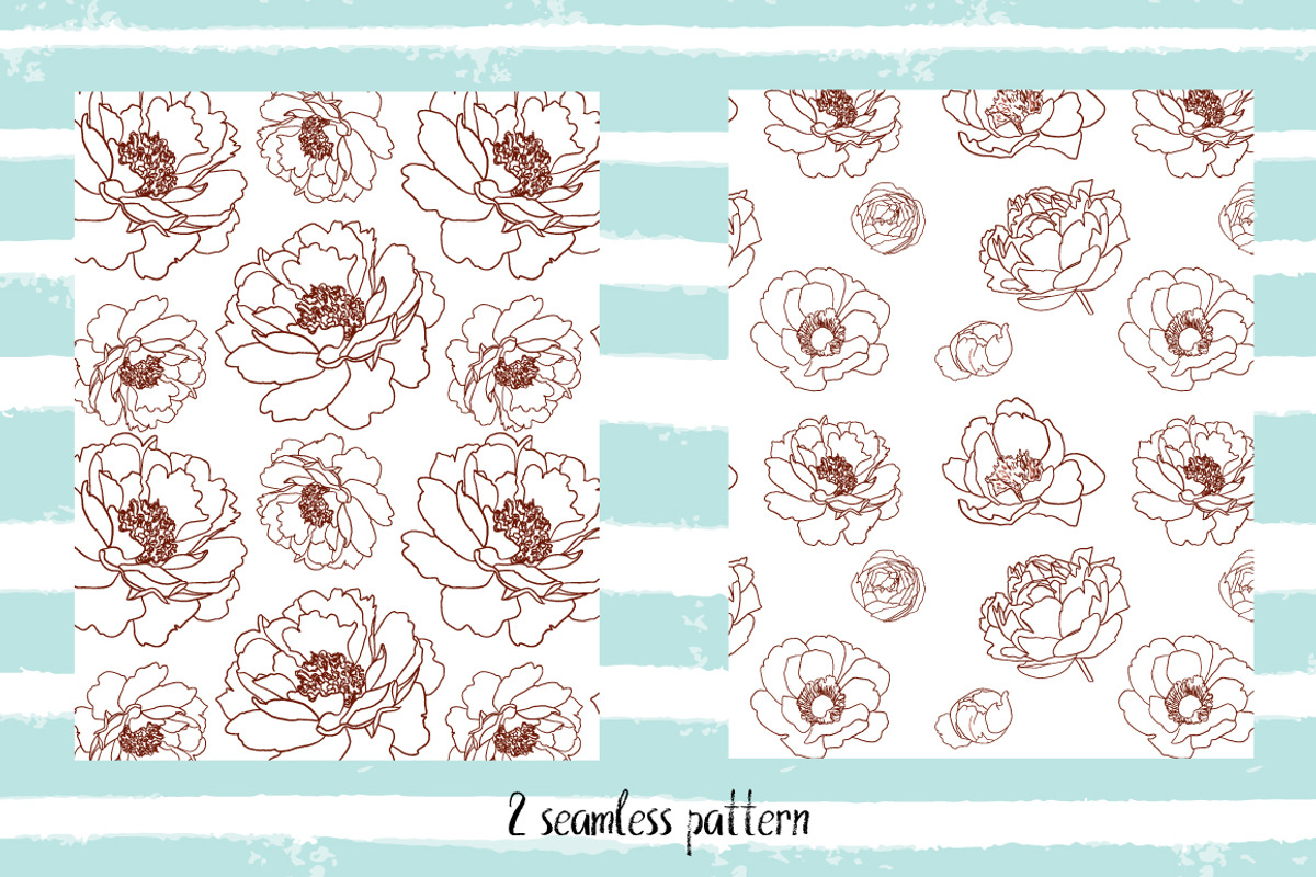 30% OFF - Peonies and succulents., a Decorative Illustration by Funny-sunny (Photo 11 of 12)