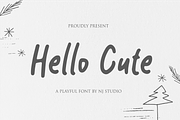 Hello Cute, a Script Font by NJ Studio